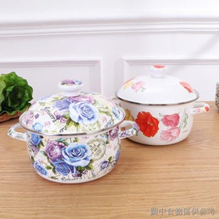 หม้อเคลือบ แบบหนา ทนความร้อนสูง สําหรับใส่ซุป เตาแม่เหล็กไฟฟ้า