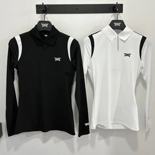 [PXG] ใหม่ เสื้อยืดโปโล แขนยาว ระบายอากาศ แบบแห้งเร็ว พอดีตัว สําหรับผู้หญิง ใส่เล่นกีฬากอล์ฟ