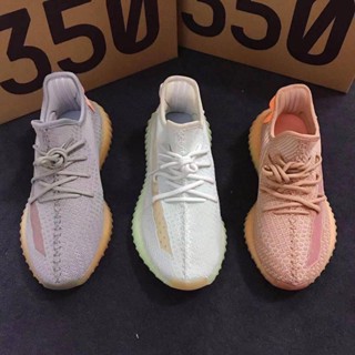 □♨☍รองเท้าผ้าใบลําลอง รุ่น yeezy Coconut 350v2 Kanye Same Style สําหรับผู้ชาย