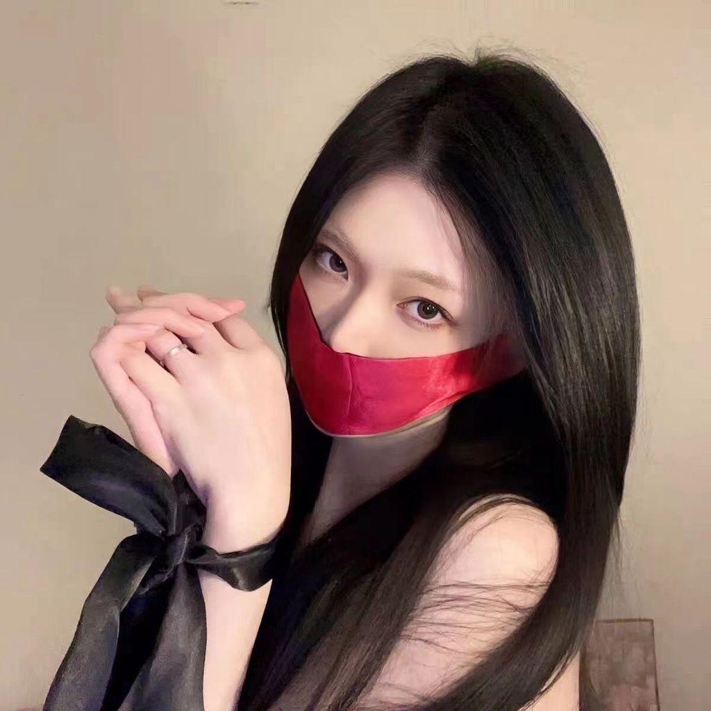 แรเงา Eye Mask ทึบแสง Hand-tied Blindfolded Eye Ribbon Abstinence Laced-up ญี่ปุ่น cos Loli สไตล์ Blindfolded ผ้า