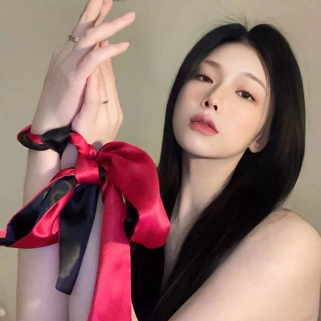 แรเงา Eye Mask ทึบแสง Hand-tied Blindfolded Eye Ribbon Abstinence Laced-up ญี่ปุ่น cos Loli สไตล์ Blindfolded ผ้า