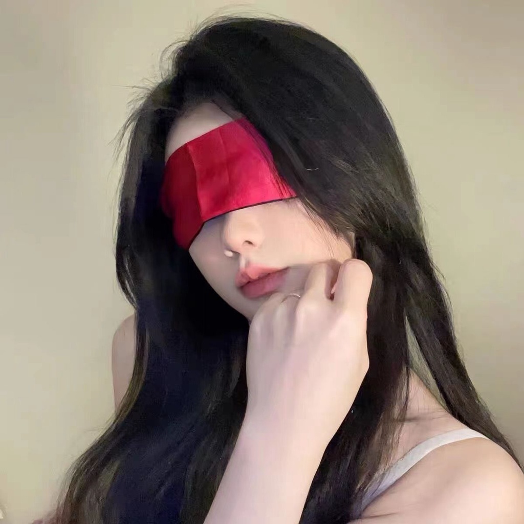 แรเงา Eye Mask ทึบแสง Hand-tied Blindfolded Eye Ribbon Abstinence Laced-up ญี่ปุ่น cos Loli สไตล์ Blindfolded ผ้า