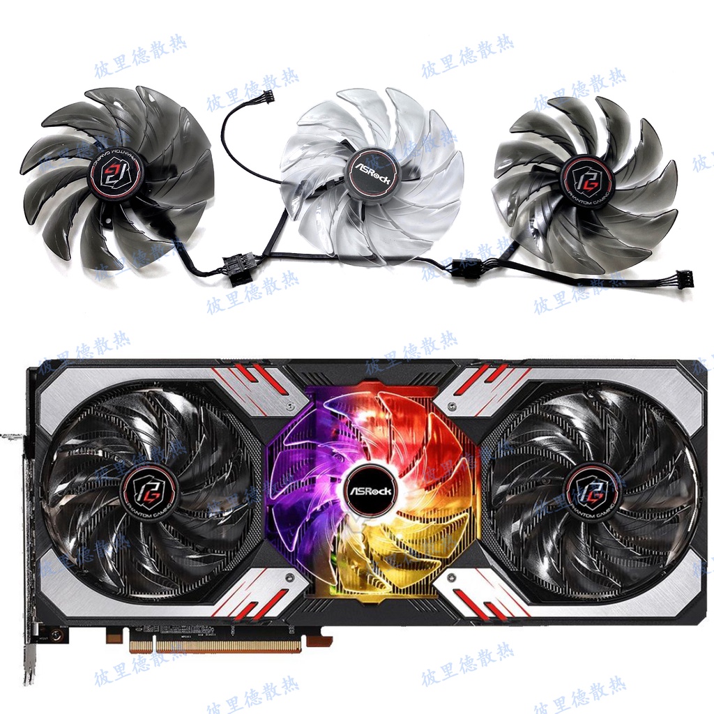 ASROCK/ASROCK RX6800XT 6900XT Phantom Gaming Phantom กราฟิกการ์ดพัดลมหม้อน้ํา