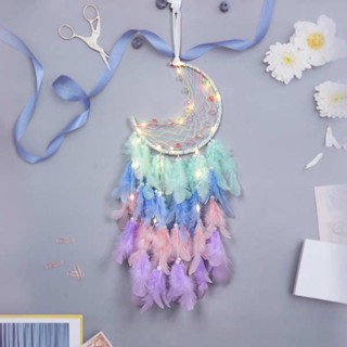 Moon Large Dream Catcher ห้องนอนเครื่องประดับกระดิ่งลมสาวหัวใจแขวนตกแต่งของขวัญวันเกิดชายและหญิง