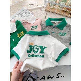 [CikiBaby] เสื้อโปโลแขนสั้น แบบบาง เข้ากับทุกการแต่งกาย สไตล์เกาหลี แฟชั่นฤดูร้อน สําหรับเด็กผู้ชาย