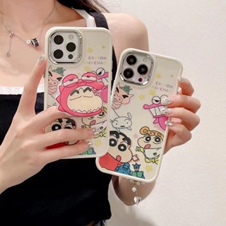 เคสโทรศัพท์มือถือ ลายการ์ตูนชินจังจอมแก่น และจระเข้ รวมทุกอย่าง สไตล์เกาหลี และญี่ปุ่น สําหรับ iPhone14 13 12 11 Pro MAX