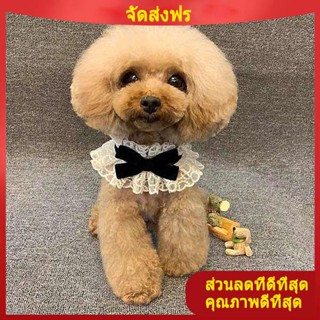 เสื้อหมา Yorkshire Teddy เสื้อผ้าฤดูร้อนกระโปรง Bichon แบบบางชุดเจ้าหญิงอุปกรณ์แต่งตัวสุนัขผ้าพันคอสุนัขผ้าเช็ดน้ำลาย