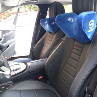 หมอนรองคอ เมมโมรี่โฟม SPARCO RECARO BRIDE แบบสากล สําหรับติดพนักพิงศีรษะรถยนต์