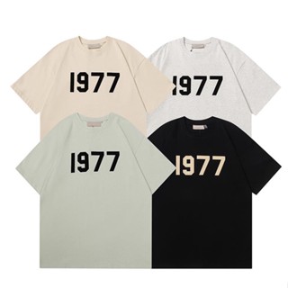 พร้อมส่ง เสื้อยืดแขนสั้น คอกลม พิมพ์ลายตัวอักษร FOG FEAR OF GOD Double Line 1977