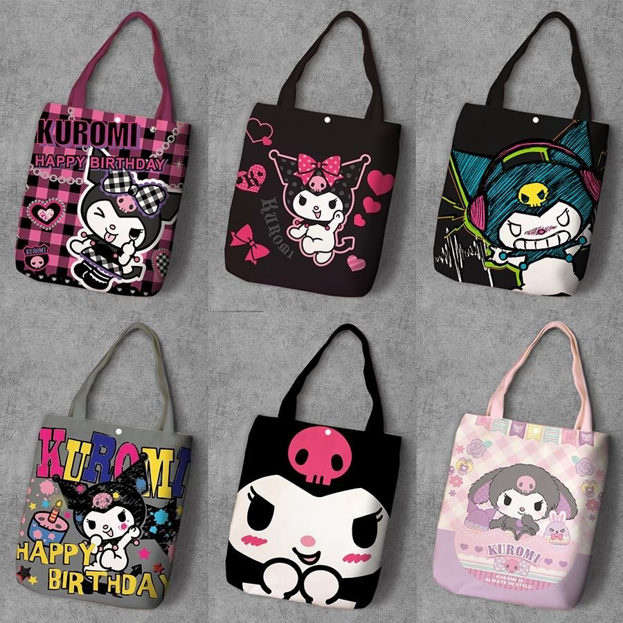 กลุ่มลู✨กระเป๋าช้อปปิ้ง kuromi kuromi kuromi kuromi kuromi กระเป๋าสะพายผ้าใบกระเป๋าถือกระเป๋าสะพาย