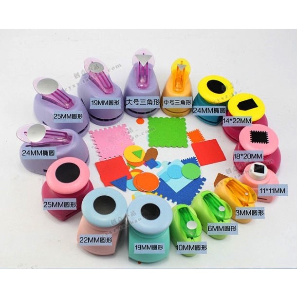 รอบเรขาคณิตรูป Hole Punch Square Punch สามเหลี่ยม Embosser Handmade diy คู่มือ