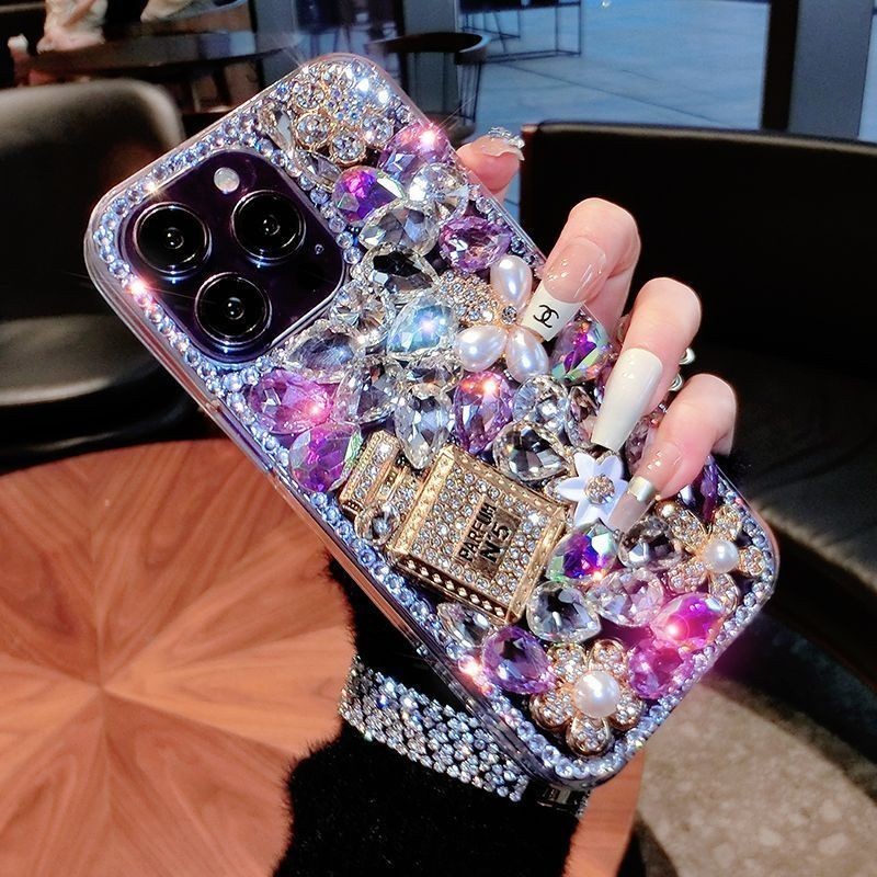 เคสโทรศัพท์มือถือ กันกระแทก ประดับเพชร พลอยเทียม เต็มเครื่อง แฟชั่น สําหรับ Iphone 14promax 13 12 11 XR 7P 8P