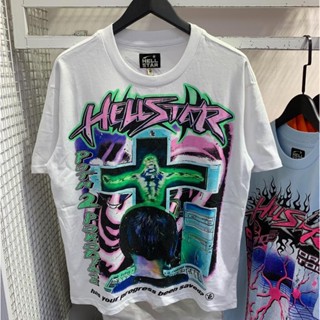 เสื้อยืดแขนสั้นลําลอง ผ้าฝ้ายแท้ พิมพ์ลาย Hellstar Online