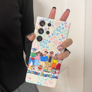 เคสโทรศัพท์มือถือแบบแข็ง ลายกราฟฟิตี้ชินจัง สําหรับ Samsung S22 S23plus ultra A53 A21S A14 A12 A11 A04 03