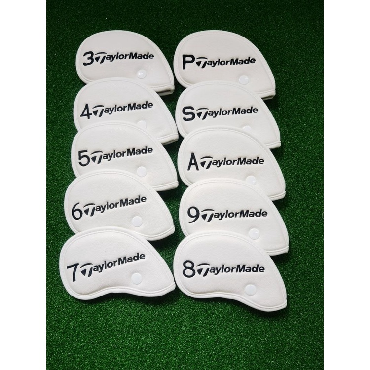 🔥ราคาต่ำสุด🔥[Taylormade] ผ้าคลุมหัวไม้กอล์ฟ หนัง PU แบบแม่เหล็ก