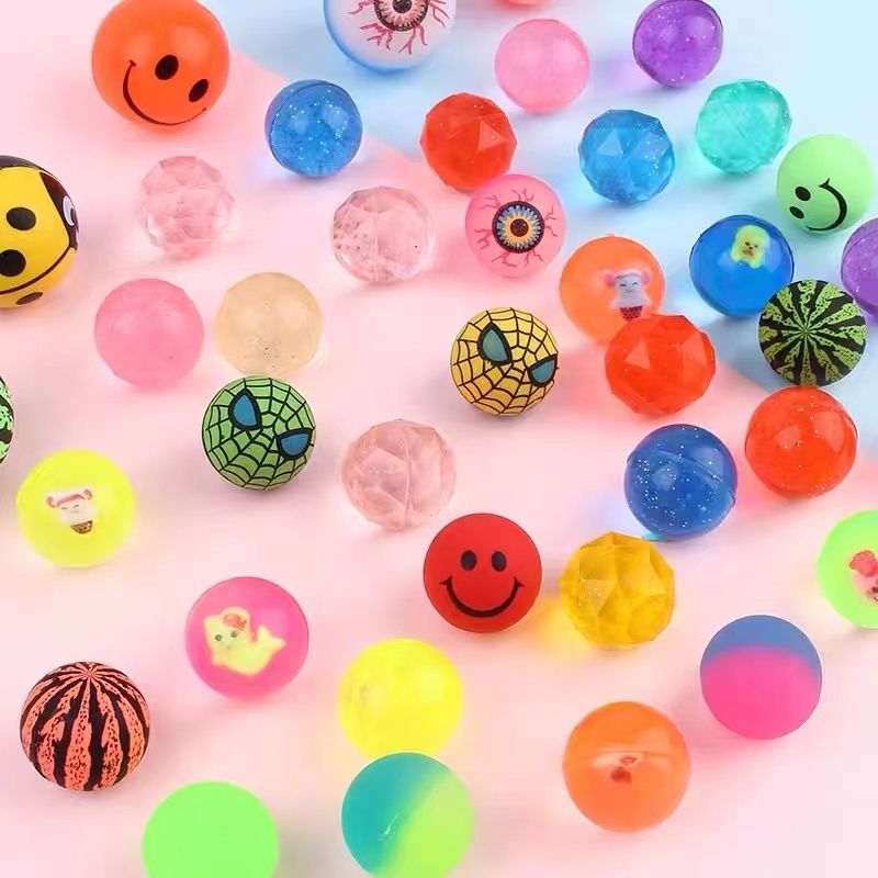 ของเล่นเบอร์ 32 45 Bouncy Ball เด็กแคปซูลของเล่นเครื่องของเล่นขนาดเล็ก Bounce ยาง Bounce Ball แตงโมข