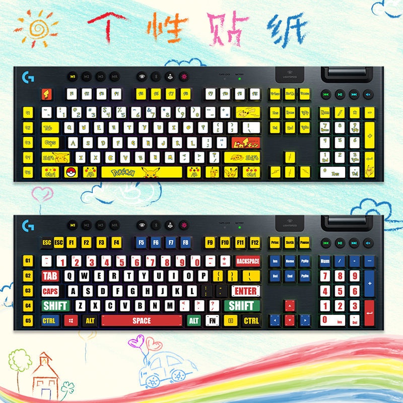 [สติ๊กเกอร์คีย์บอร์ด] Logitech G813 G913 G915 TKL G Pro X คีย์บอร์ดสติกเกอร์ปุ่มฟิล์มป้องกันปุ่มกดเป