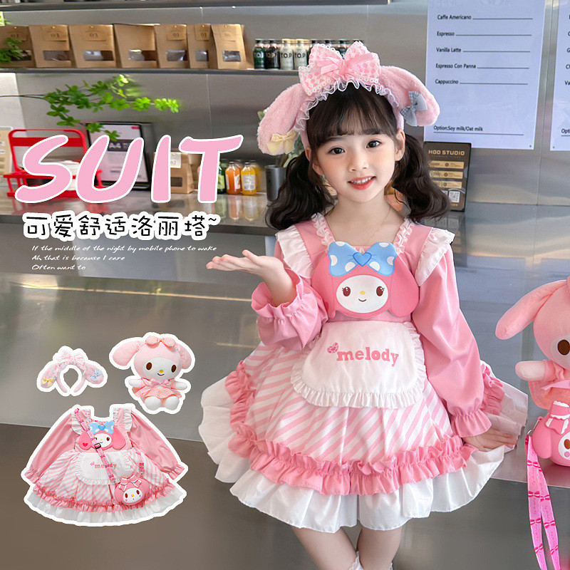 ชุดเดรสเจ้าหญิงโลลิต้า สไตล์ใหม่ สําหรับเด็กผู้หญิง เหมาะกับงานปาร์ตี้ฮาโลวีน 2024