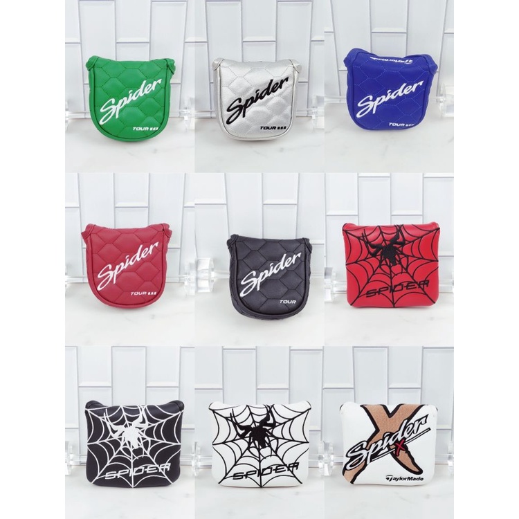 [Spider] ฝาครอบพัตเตอร์กอล์ฟฝาครอบคลับ TLM Red Spider Putter Cover Ball Head Protective Cap Cover Spider X Head Cover น้ําหนักเบา