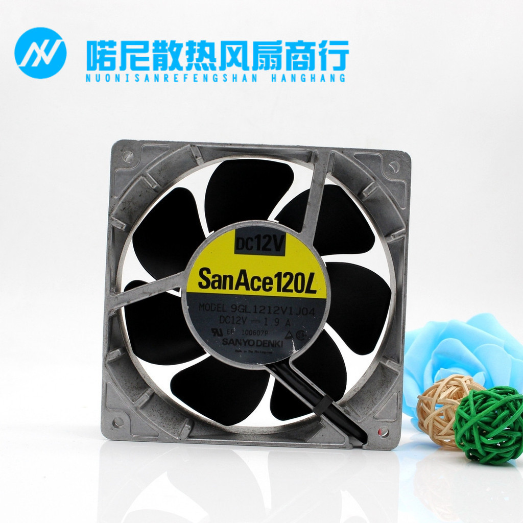 Sanyo San Ace 120L พัดลม 12V 1.9A 12 ซม. พัดลมระบายความร้อน 9GL1212V1J04