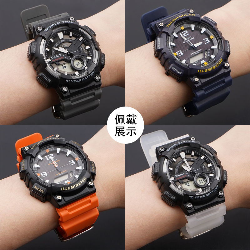 สายนาฬิกาข้อมือ สายยาง อุปกรณ์เสริม สําหรับผู้ชาย Casio AQ-S810W AEQ-110 W-735