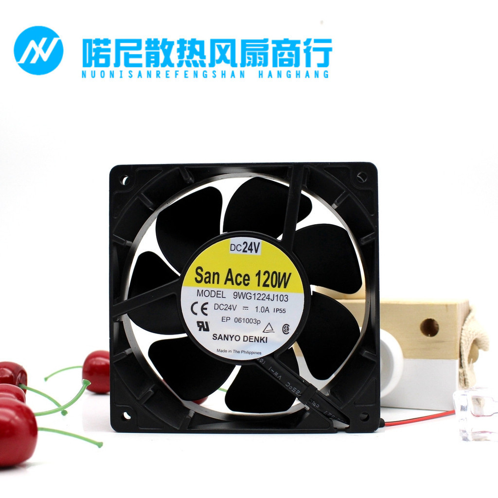 SanAce120W 24V 12CM 9WG1224J103 GR350 เครื่องเชื่อมพัดลมพิเศษ 12038