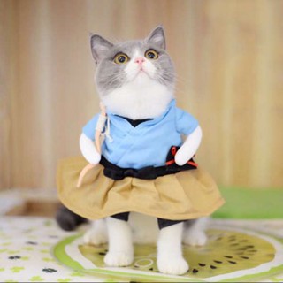 เสื้อผ้าสุนัข TikTok เสื้อผ้าแมวแบบเดียวกัน Urashima Taro Meow Funny Dress Funny Dress Cat Dress Cat Straight Dress