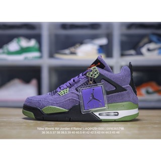 Air Jordan 4 Retro "Canyon Purple" AJ4 Generation รองเท้ากีฬา รองเท้าบาสเก็ตบอลลําลอง สไตล์เรโทร