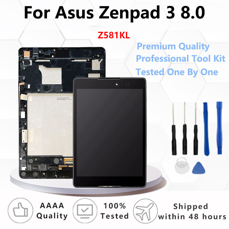 อะไหล่กรอบหน้าจอสัมผัส LCD 7.9 นิ้ว คุณภาพสูง สําหรับ Asus ZenPad 3 8.0 Z581 Z581KL