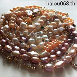 ！สร้อยข้อมือ ทองคํา 14K 18K ประดับไข่มุกธรรมชาติ 2.5