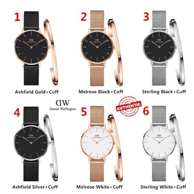 Promo Daniel Wellington นาฬิกาข้อมือลําลอง DW คลาสสิก Petite Melrose สีดํา สําหรับผู้หญิง