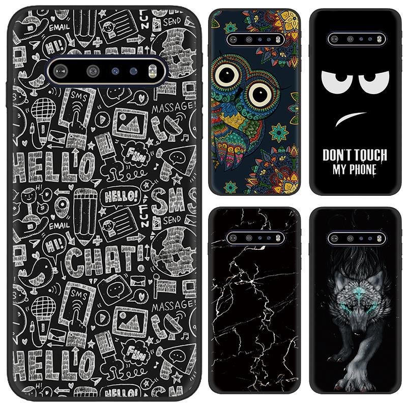 LG V60 เคสโทรศัพท์ V60 ThinQ 5G เคสพุดดิ้งสีดําด้านเคสโทรศัพท์ทาสี LG เคสป้องกันโทรศัพท์