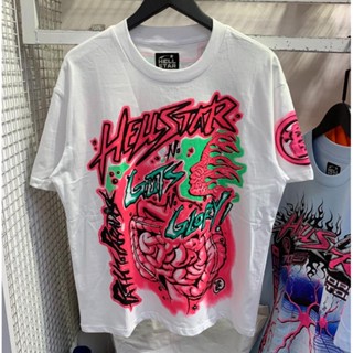 เสื้อยืดแขนสั้นลําลอง ผ้าฝ้ายแท้ พิมพ์ลาย Hellstar No Guts No Glory สําหรับผู้ชาย