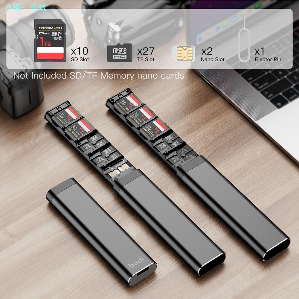 SD Card Storage Stick กล่องป้องกันแบบพกพา กล่องจัดระเบียบซิมการ์ดและพิน