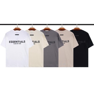 พร้อมส่ง เสื้อยืดแขนสั้น คอกลม พิมพ์ลายตัวอักษร FOG FEAR OF GOD ESSENTIALS สําหรับผู้ชาย