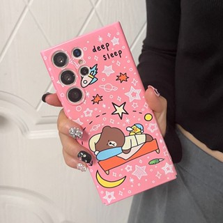 เคสโทรศัพท์มือถือแบบแข็ง ลายหมีบราวน์ สําหรับ Samsung S22 S23plus ultra A53 A21S A14 A12 A11 A04 03