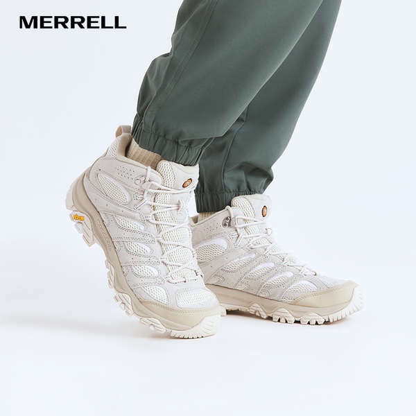 MERRELL MOAB3 MID เดินป่ารองเท้าเดินป่าผู้ชายผู้หญิงกลางแจ้ง Grip Cushioning คู่กีฬารองเท้า