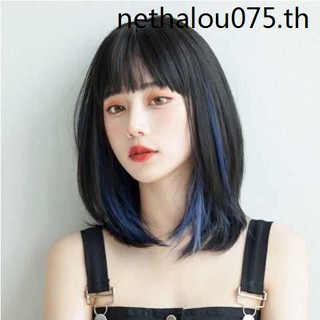 วิกผมยาวหยิก สีม่วง สีฟ้า ไล่โทนสี สําหรับย้อมสีผม