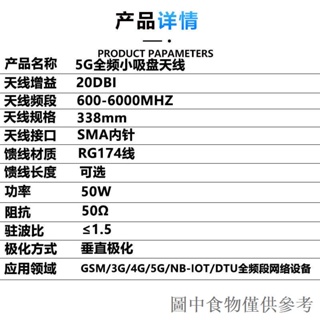 เสาอากาศ wifi ความถี่เต็ม 5 กรัม NB GSM GPRS 4G IoT รอบทิศทาง สําหรับกลางแจ้ง