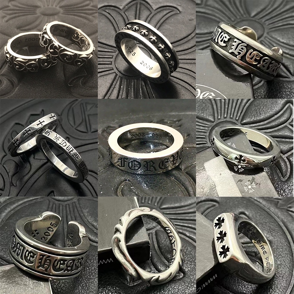 CHROME HEARTS แหวนเงิน 925 รูปดาวห้าแฉก