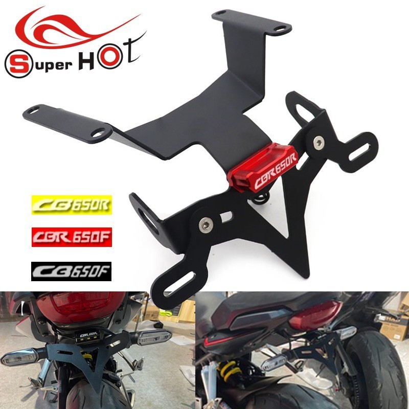 A-สําหรับhonda CB650R CBR650R CB650F CBR650Fอุปกรณ์เสริมรถจักรยานยนต์ผู้ถือป้ายทะเบียนBracket Tail Tidy Fender Eliminator