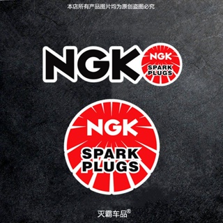 สติกเกอร์สะท้อนแสง กันน้ํา สําหรับติดตกแต่งรถยนต์ รถจักรยานยนต์ NGK Spark Plug