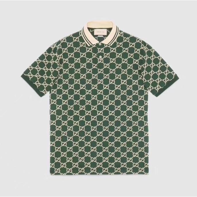 เสื้อโปโลแขนสั้น ผ้าฝ้าย พิมพ์ลาย ประดับไข่มุก สไตล์ใหม่