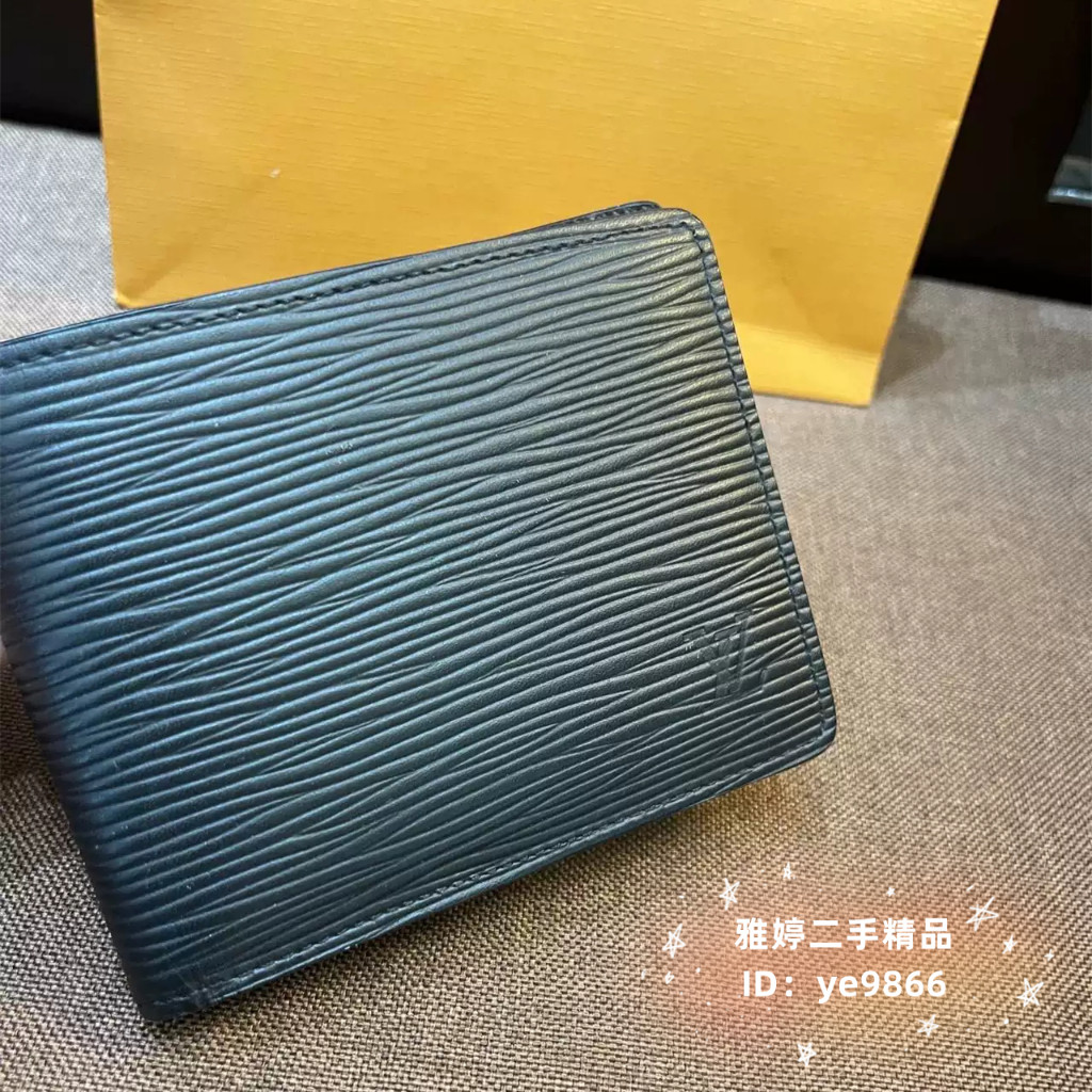 สินค้าขายดี❤ Chanel Style Second-Hand Boutique L  Louis Vuitton M60332 Slender Water Ripple Bi-Fold 