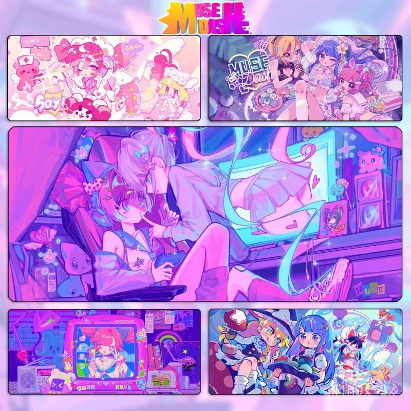 [จัดส่งฟรี] Muse Dash Muse Dash แผ่นรองเมาส์ Merchanded Bruo Mary Jarin แผ่นรองเมาส์ Seaming ขนาดใหญ