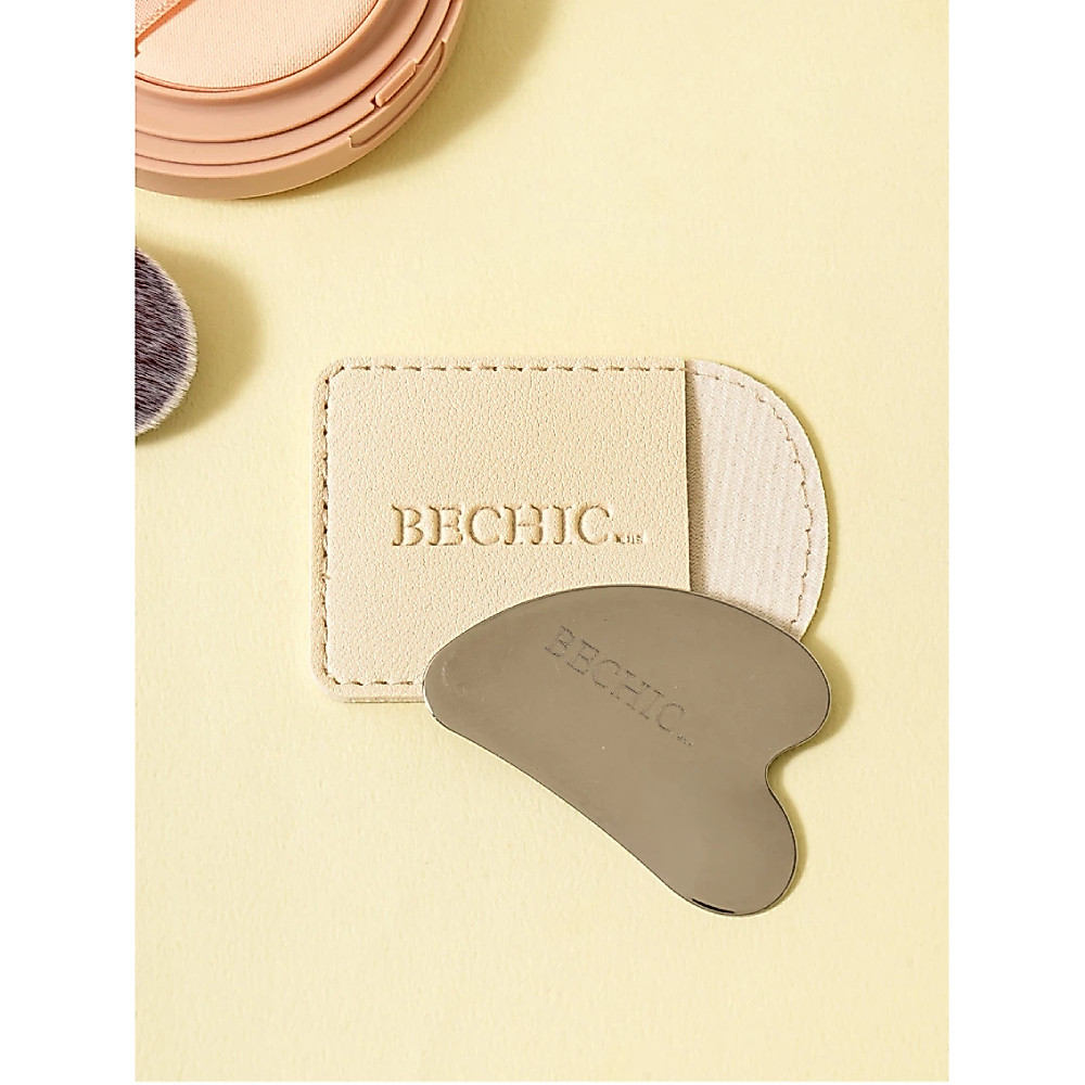 ไม้พายรองพื้นแต่งหน้าสแตนเลส BECHIC Heart พร้อมเครื่องมือแต่งหน้าฐานกระเป๋าแบบพกพา