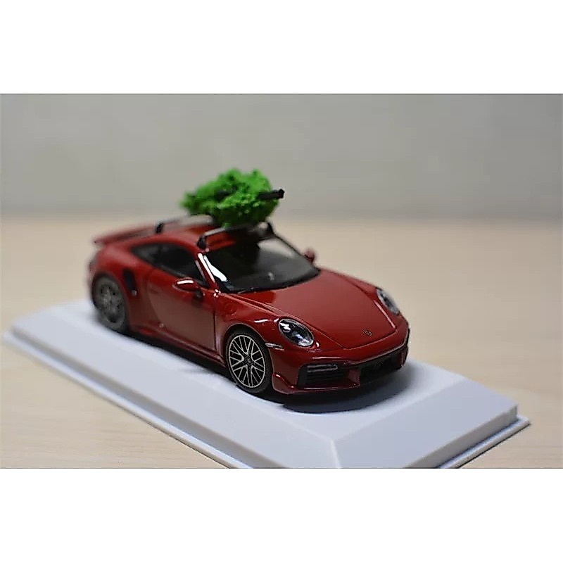 [คลังสินค้าพร้อม] Mini Cut Minichamps 1: 43 Porsche 911 (992) Turbo S รุ่นต้นคริสต์มาส บรรจุภัณฑ์โรง