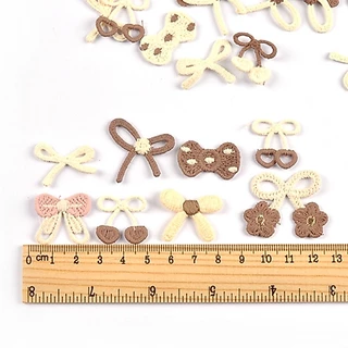 20 ชิ้นMulticolor Bowแพทช์Appliquesสําหรับเสื้อผ้าHairpins DIYอุปกรณ์เสริมเย็บบนอุปกรณ์Handmade Party Decor CP4185