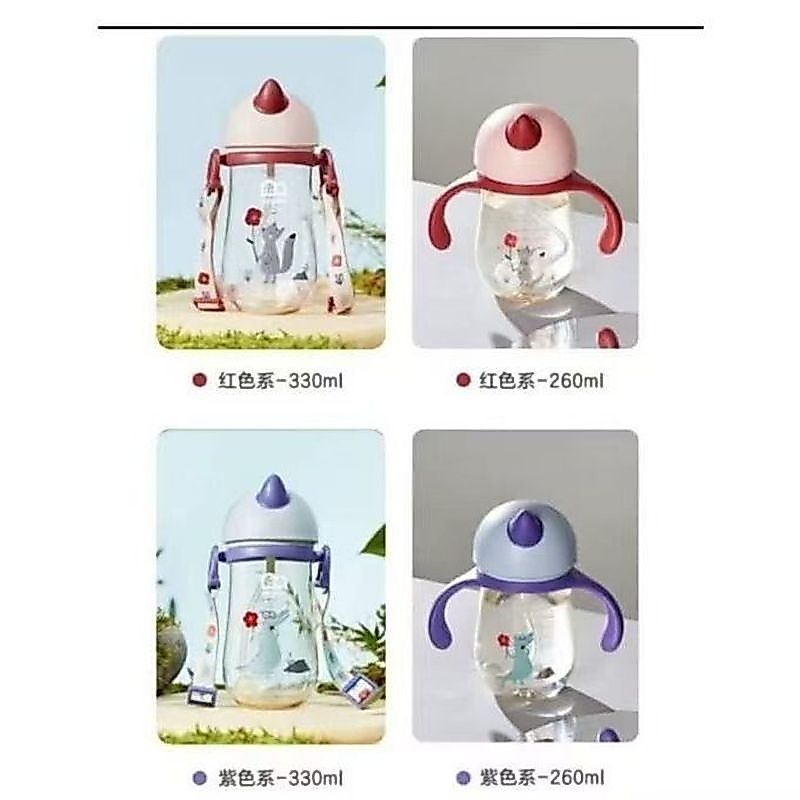 * 学饮杯婴儿卡通儿童PPSU奶瓶喝水手柄杯6月-6岁直饮/吸管/防呛Children'S Water Cup, Baby Learning Drinking Cup, Straw * Cup, Su