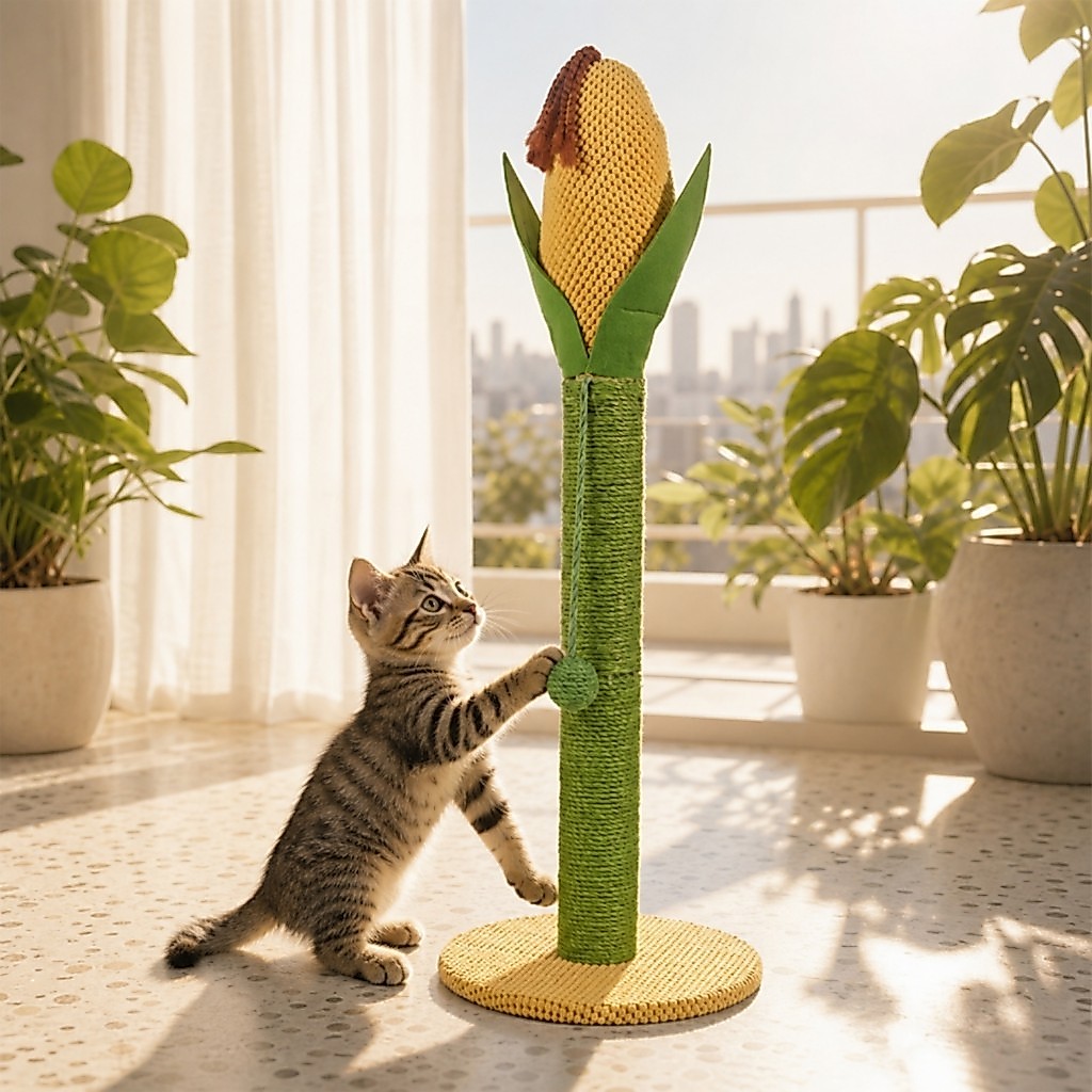 Cat Scratching Post Stable Sisal Cat Scratcher Sisal Scratching Post ในร่มสัตว์เลี้ยง Scratch-Resist